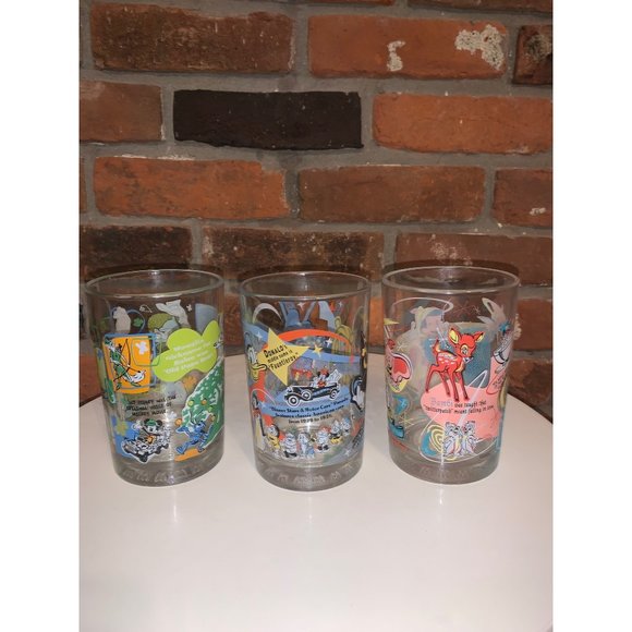 McDonalds Walt Disney World Glass Collectibles Set Of Three - Picture 2 of 5